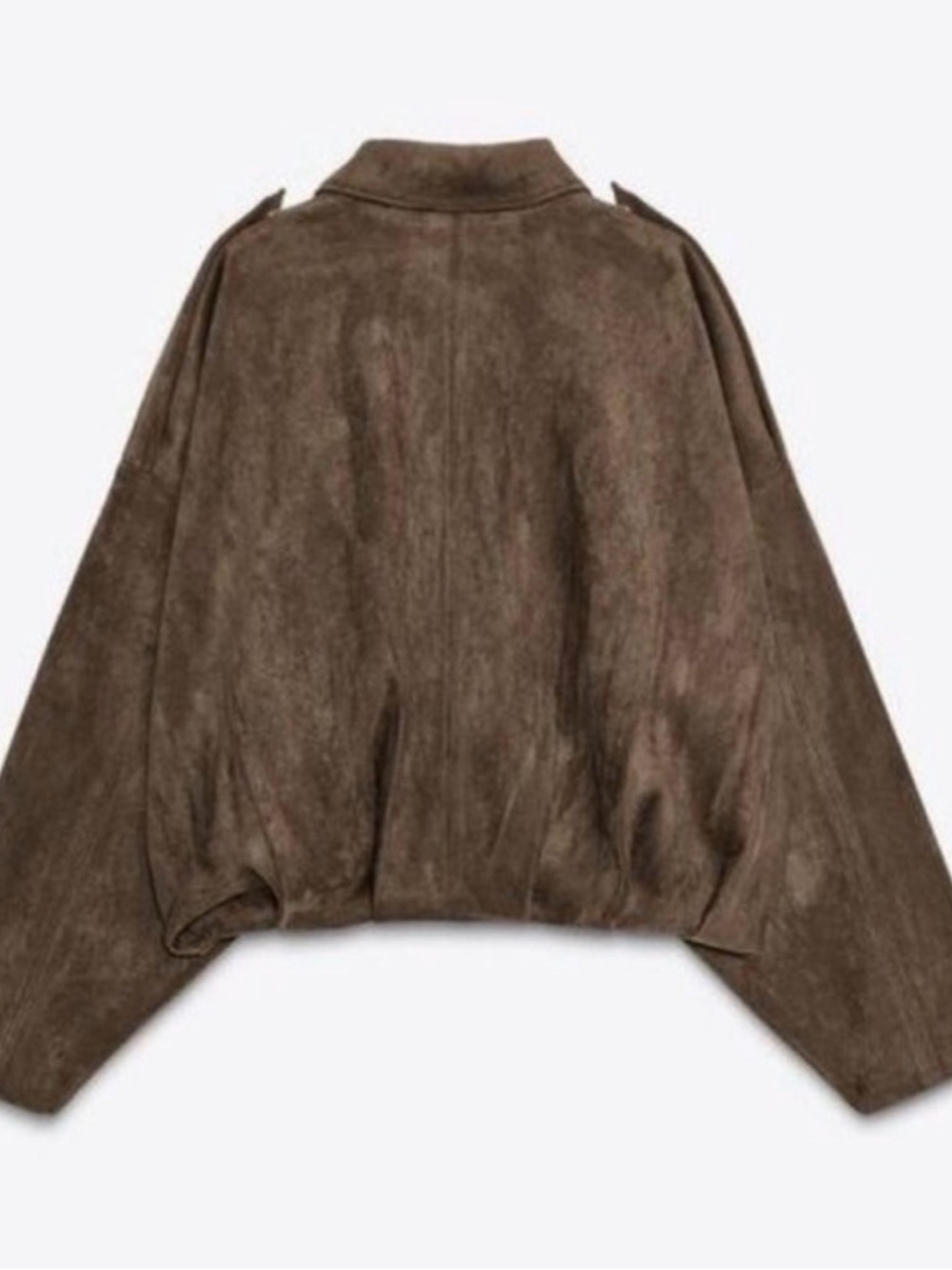 Zara Suede Effect Bomber jacket - Picture 2 of 8